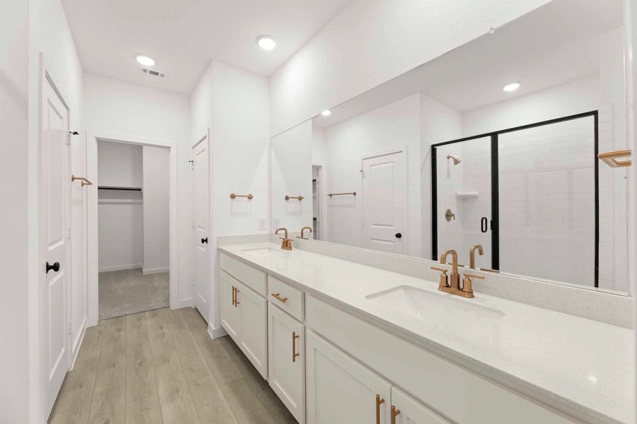 Primary Bathroom Representative Photo featuring the Serene Collection Primary Bathroom Representative Photo featuring the Serene Collection
