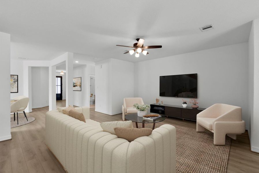 Furnished interior view inside a new home in Spring Creek Trails, Magnolia (Image 6).