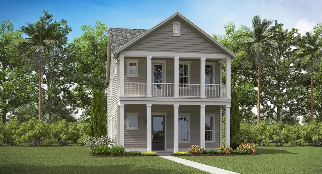 Front exterior of a new home in Carnes Crossroads, Summerville, SC, highlighting curb appeal (Image 1). Front exterior of a new home in Carnes Crossroads, Summerville, SC, highlighting curb appeal (Image 1).