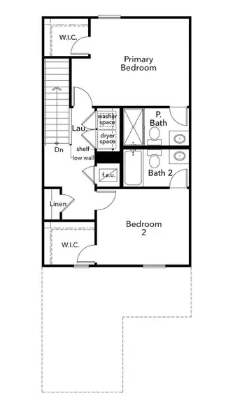 2D floor plan layout of this home in Orchard Park Townhomes, St. Augustine, FL (Image 4).