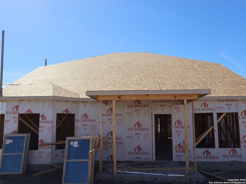 In-progress construction of a new home in Cinco Lakes, San Antonio, TX (Image 23).