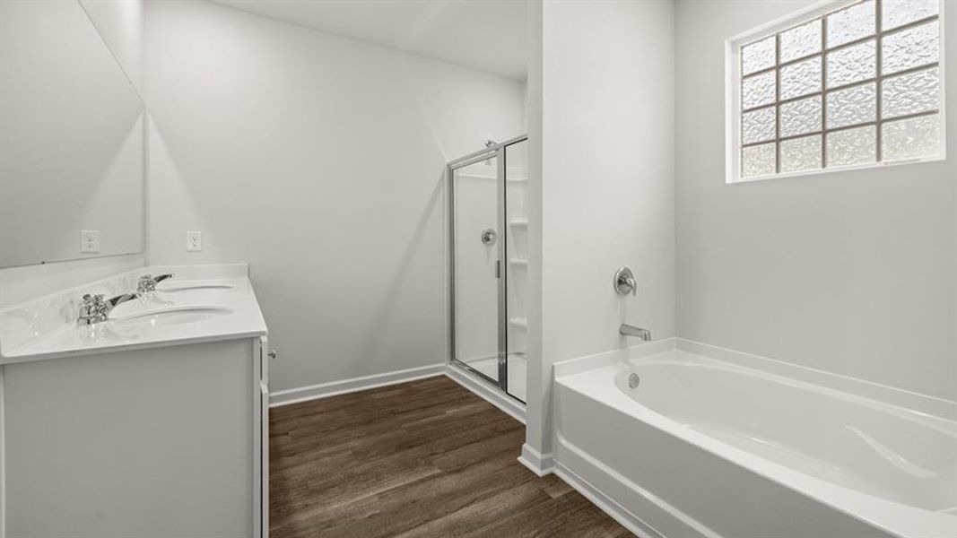 Furnished interior view inside a new home in Oaks at Cedar Grove, Fairburn (Image 5).