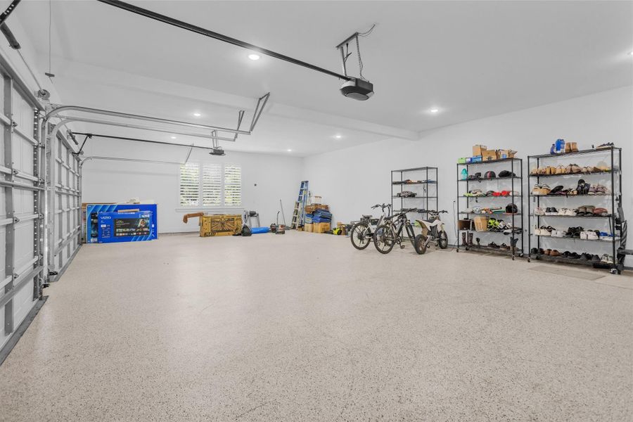 Oversized garage with extra space