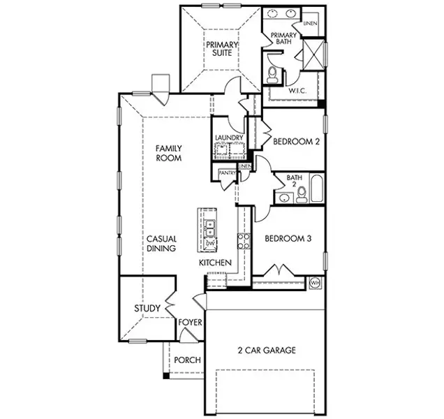 2D floor plan layout of this home in Kallison Ranch, San Antonio, TX (Image 2). 2D floor plan layout of this home in Kallison Ranch, San Antonio, TX (Image 2).