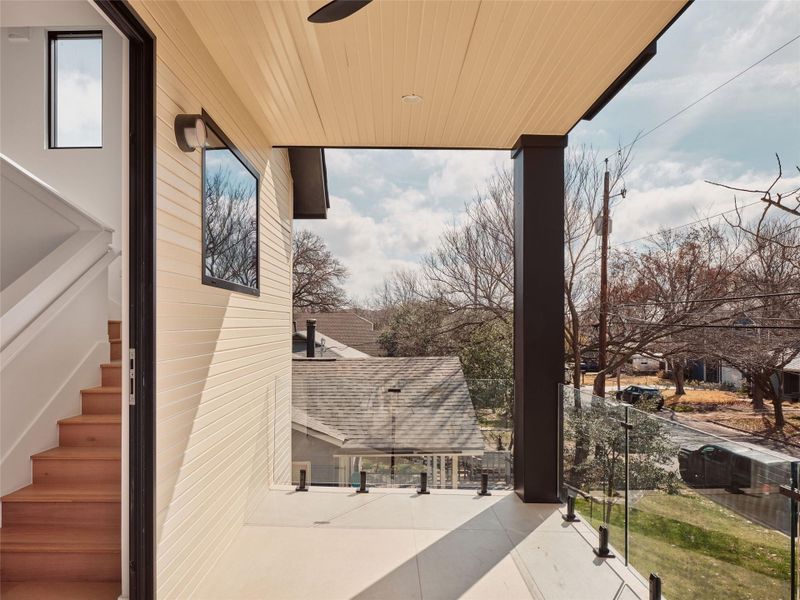 Exterior details and patio area of a home in , Austin (Image 32).