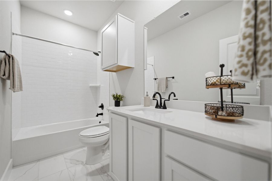 Furnished interior view inside a new home in Massey Oaks, Pearland (Image 12).