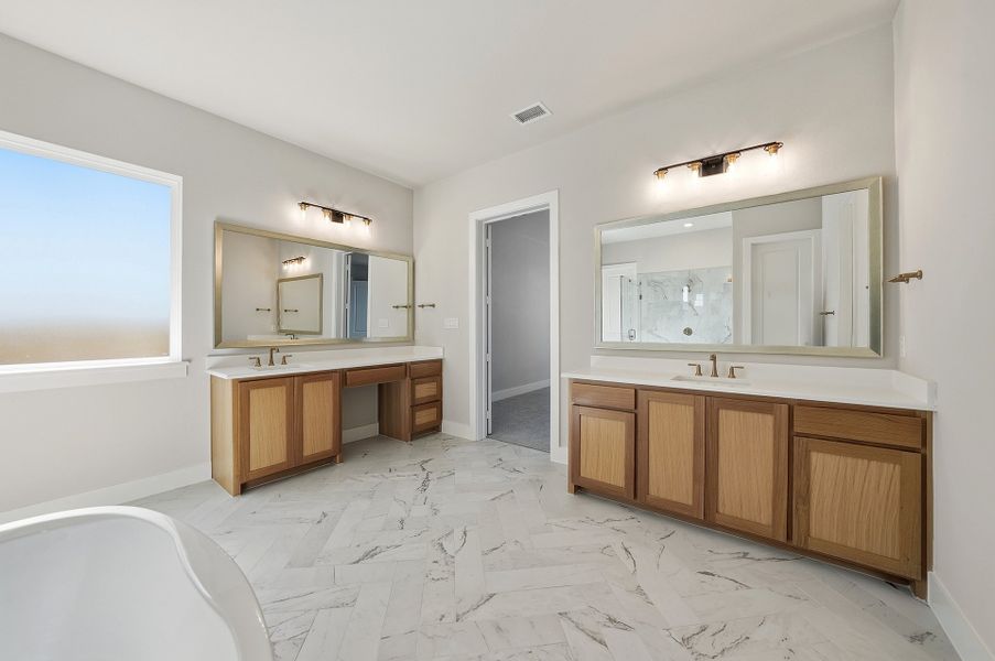 Furnished interior view inside a new home in Park Place - 80' Lots, Prosper (Image 9). Furnished interior view inside a new home in Park Place - 80' Lots, Prosper (Image 9).