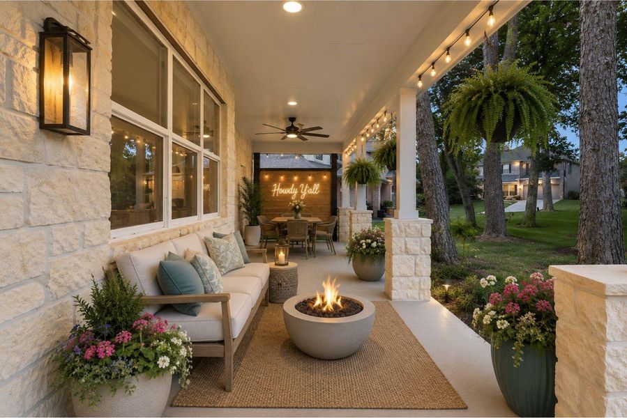 Ground level patio is the essence of 'relax and unwind' Texas-style with the covered patio, privacy wall, and full immersion in the stunning mature trees and wooded backyard. Ground level patio is the essence of 'relax and unwind' Texas-style with the covered patio, privacy wall, and full immersion in the stunning mature trees and wooded backyard.