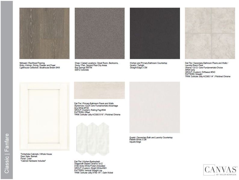 Sample of building materials used in homes in Trailstone, Arvada (Image 26). Sample of building materials used in homes in Trailstone, Arvada (Image 26).