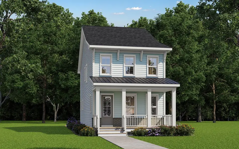 Representative exterior photo of a completed home built from the Boden by Brookfield Residential in Ponder, Wendell, NC (Image 15).