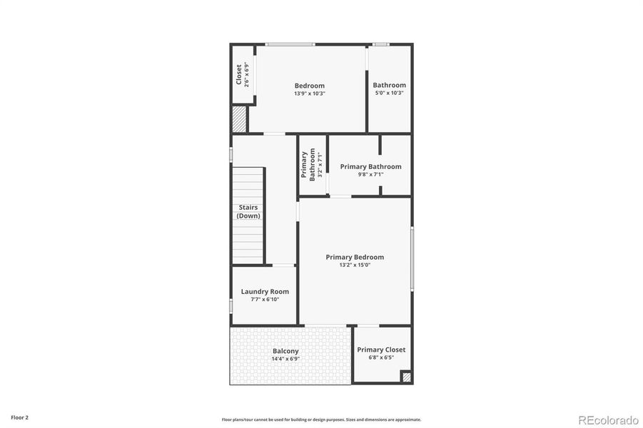 2D floor plan layout of this home in , Colorado Springs, CO (Image 5).