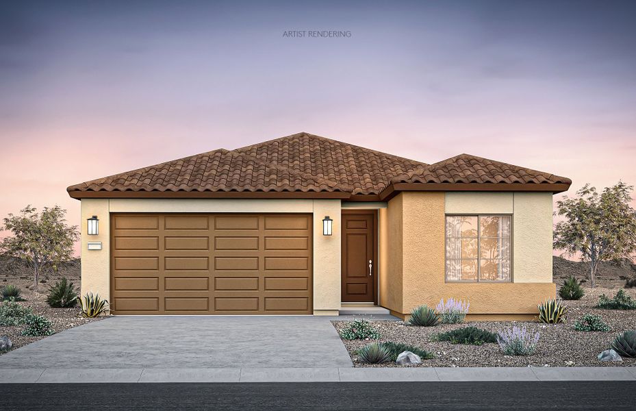 Representative exterior photo of a completed home built from the Nectar by Pulte Homes in Hayden Estates, Buckeye, AZ (Image 16).