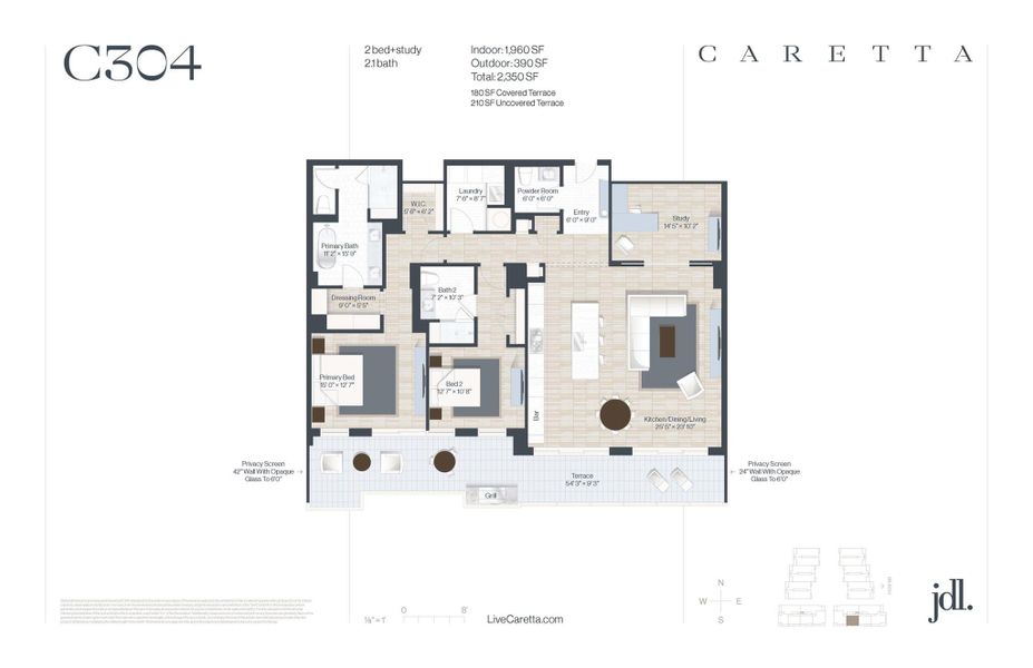 2D floor plan layout of this home in Caretta, Juno Beach, FL (Image 4). 2D floor plan layout of this home in Caretta, Juno Beach, FL (Image 4).