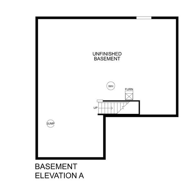 2D floor plan layout for the Hudson by Ryan Homes in Brookshire Estates, Sanford, NC (Image 3).