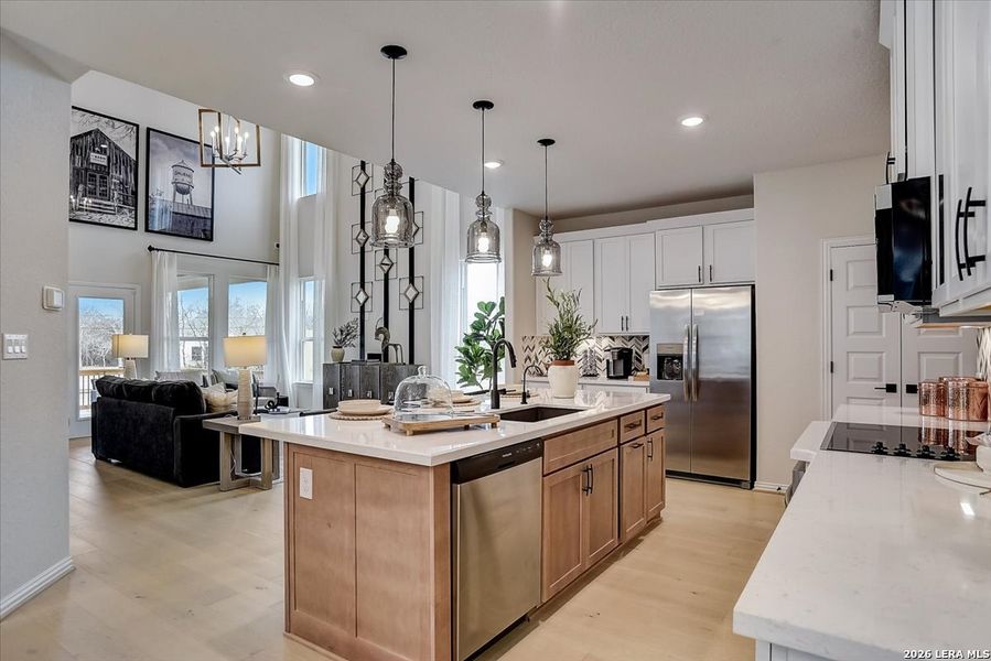 Furnished interior view inside a new home in Casinas at Gruene, New Braunfels (Image 6).
