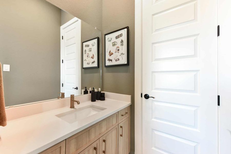 Furnished interior view inside a new home in The Grove at Blackhawk, Pflugerville (Image 64).