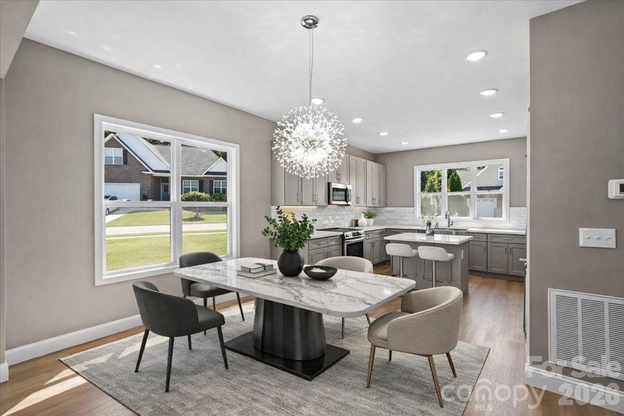 Furnished interior view inside a new home in , Hickory (Image 9).