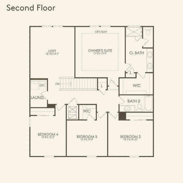 2D floor plan layout for the Valen by Pulte Homes in Overland, Locust Grove, GA (Image 6). 2D floor plan layout for the Valen by Pulte Homes in Overland, Locust Grove, GA (Image 6).