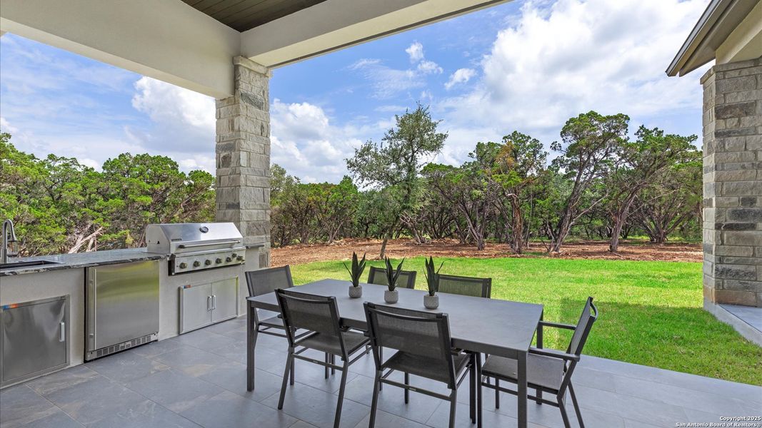 Exterior details and patio area of a home in , San Antonio (Image 25).