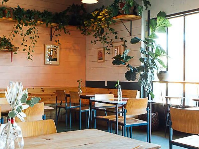 Kinda Tropical, a well-loved East Austin destination for casual meals and social gatherings is located just a stones throw away.