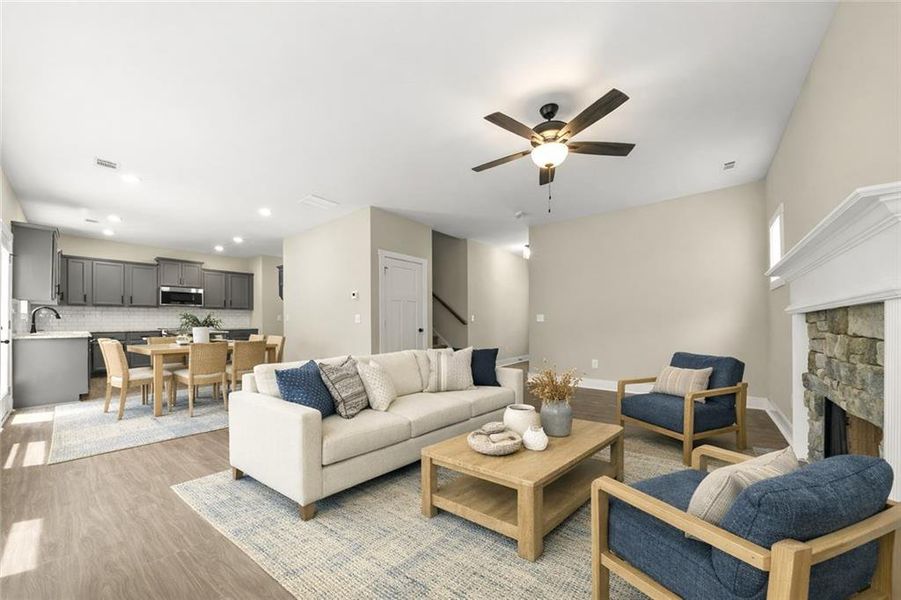 Furnished interior view inside a new home in Benson Estates, Dallas (Image 5).