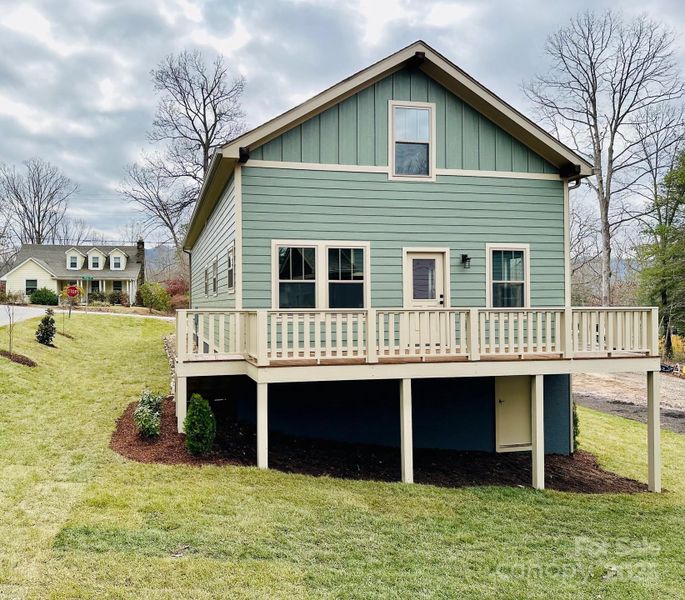 Exterior details and patio area of a home in , Black Mountain (Image 4).