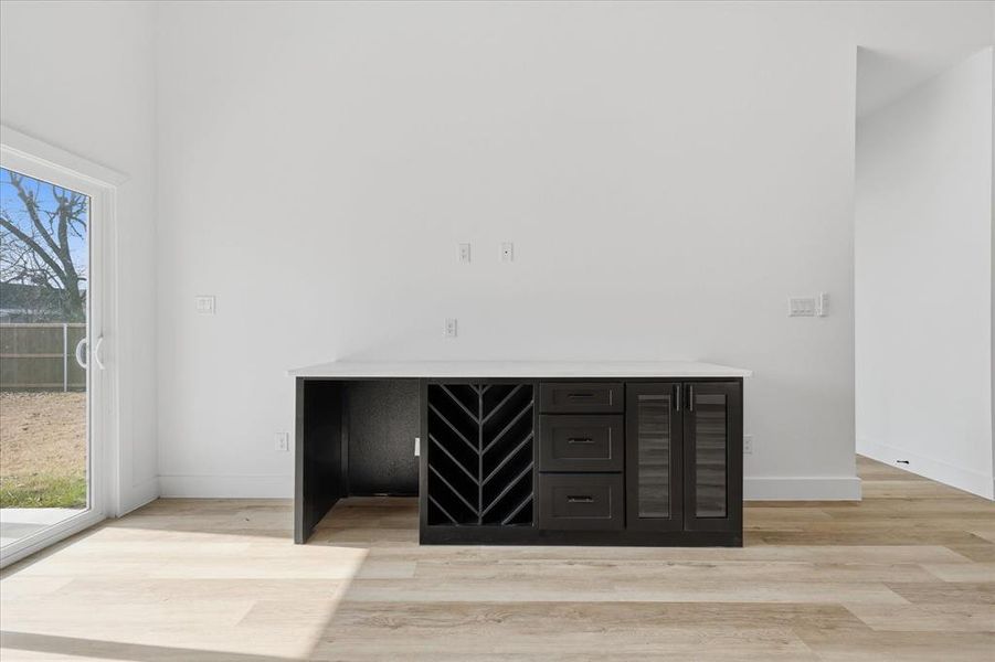 Detailed view of wood finished floors