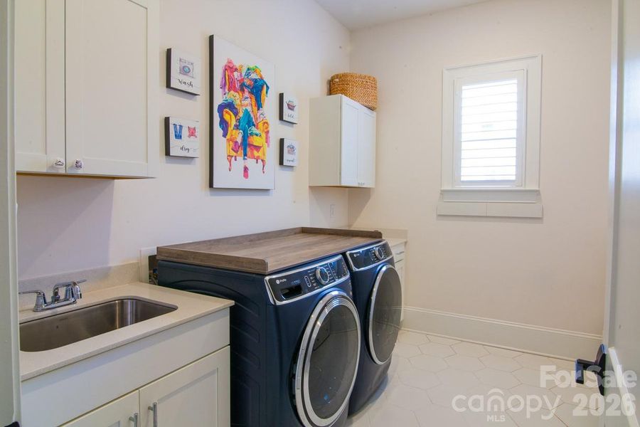 Laundry room on main level