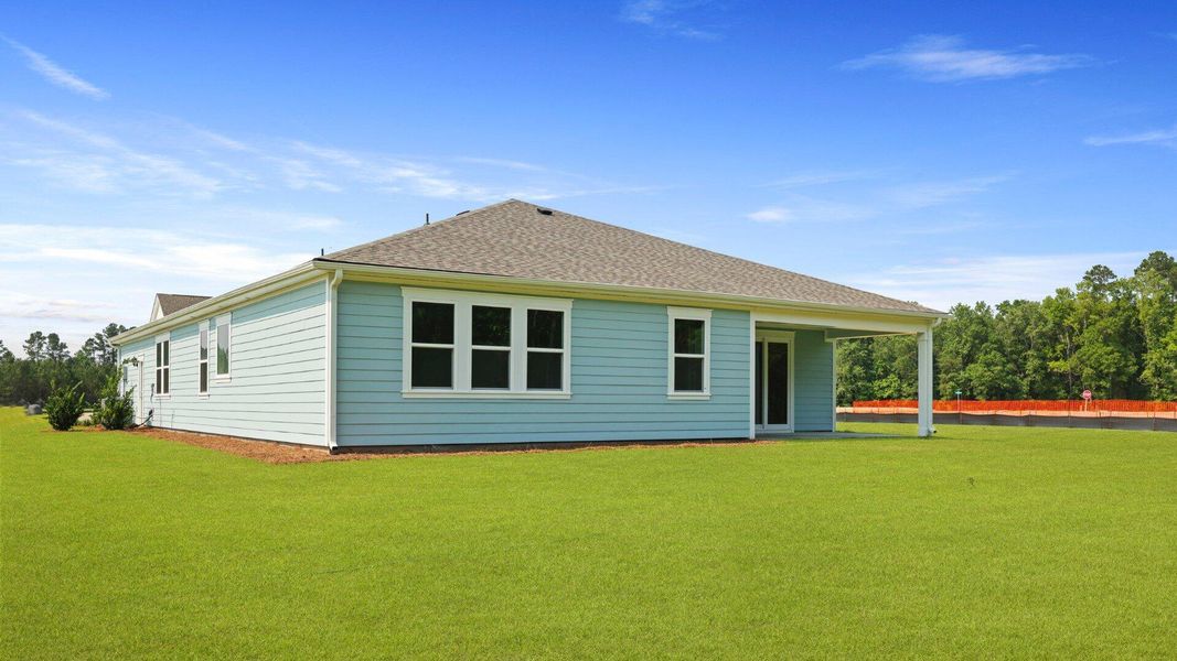Front exterior of a new home in Berkeley Bay, Ridgeville, SC, highlighting curb appeal (Image 27).