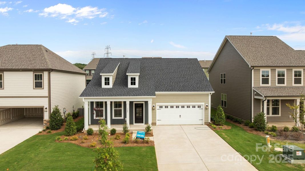 Front exterior of a new home in Lakeside Glen, York, SC, highlighting curb appeal (Image 20). Front exterior of a new home in Lakeside Glen, York, SC, highlighting curb appeal (Image 20).