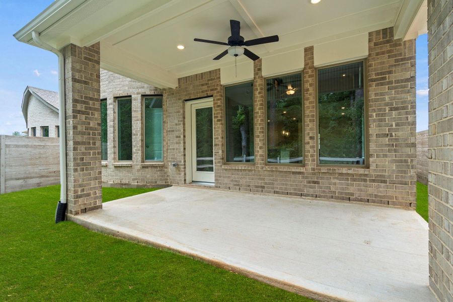 Exterior details and patio area of a home in Two Step Farm, Montgomery (Image 3). Exterior details and patio area of a home in Two Step Farm, Montgomery (Image 3).