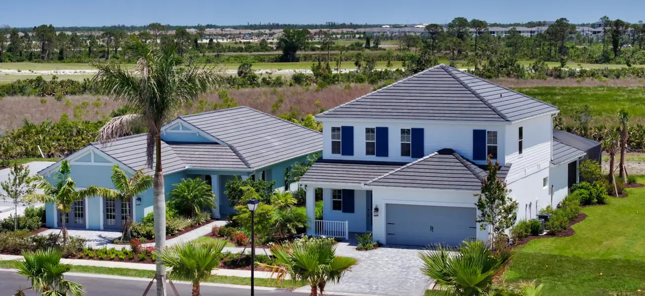 Representative exterior photo of a completed home built from the Heritage 2 by Neal Communities in Palmera, Venice, FL (Image 23).