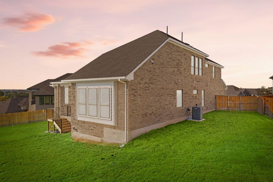 Rear of Home and Private Backyard