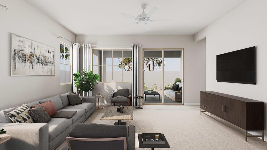 Representative furnished interior of a home built from the Fremont Plan 3504 by Tri Pointe Homes in Waterston Central, Gilbert (Image 6).