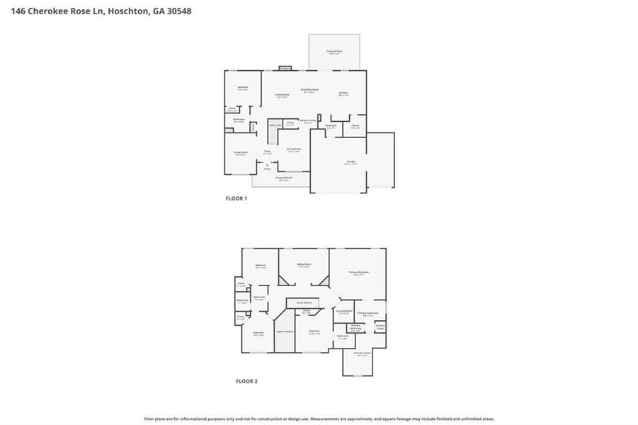 2D floor plan layout of this home in Hidden Fields, Hoschton, GA (Image 5).