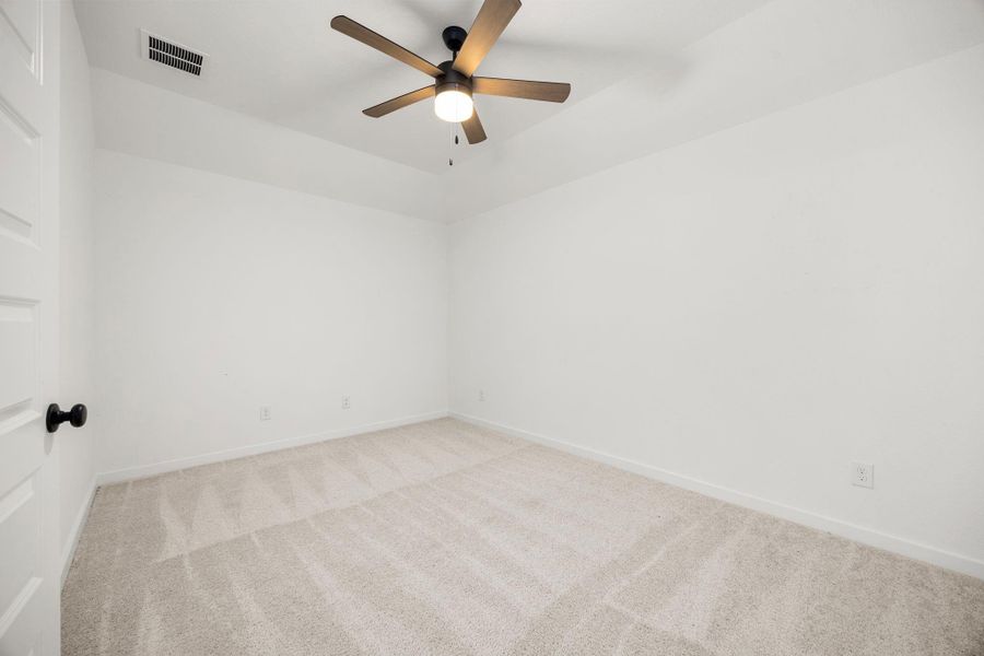 The theater room with double doors. This could also be used as a guest bedroom as well.