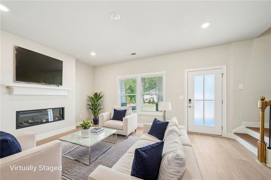 Furnished interior view inside a new home in Hemingway - Cottage Series, Cumming (Image 5). Furnished interior view inside a new home in Hemingway - Cottage Series, Cumming (Image 5).