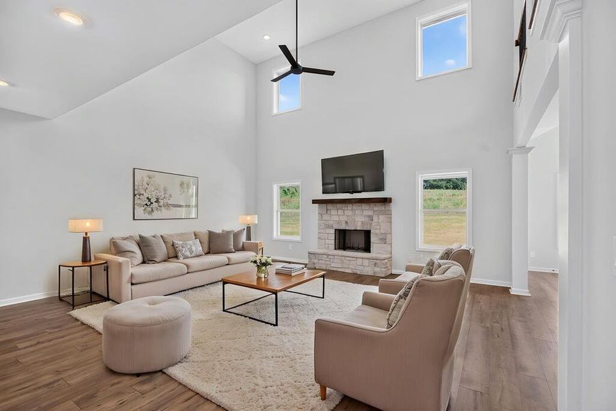 Furnished interior view inside a new home in Blackwelder Bluff, Bowdon (Image 9).