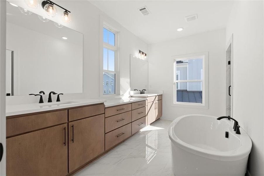 Furnished interior view inside a new home in , Atlanta (Image 13).