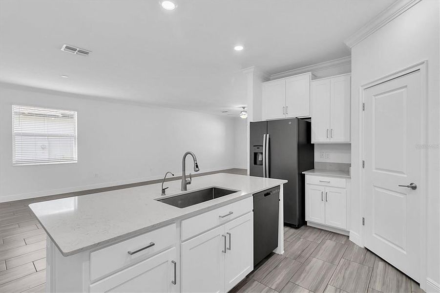 Kitchen view into Dining Area