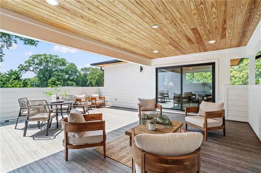 Exterior details and patio area of a home in , Atlanta (Image 25).