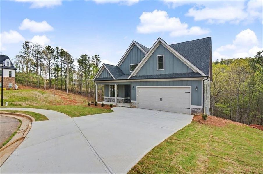 Front exterior of a new home in , Cartersville, GA, highlighting curb appeal (Image 20).