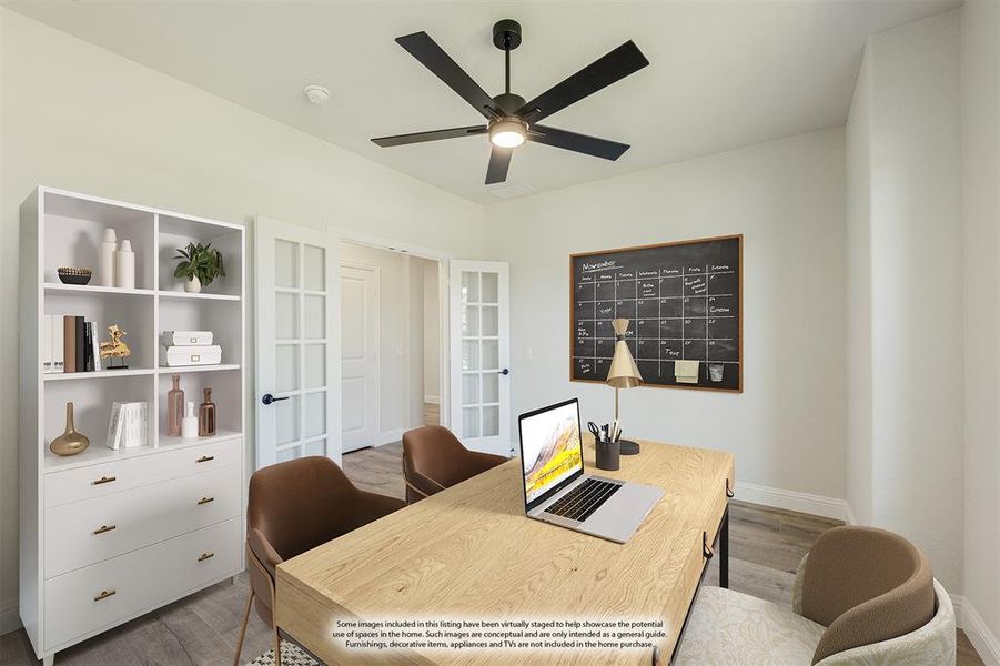 Furnished interior view inside a new home in Mockingbird Hills 60-65, Joshua (Image 7).