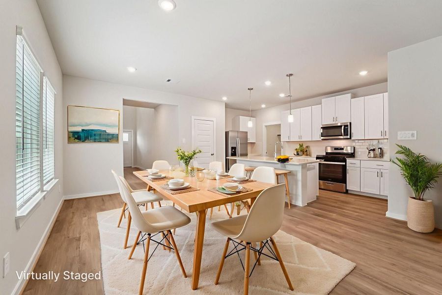Furnished interior view inside a new home in Landing Meadows - Traditional Series, New Caney (Image 18). Furnished interior view inside a new home in Landing Meadows - Traditional Series, New Caney (Image 18).