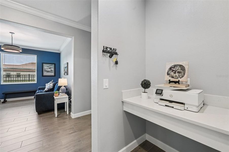 Right inside the garage doorway Right inside the garage doorway