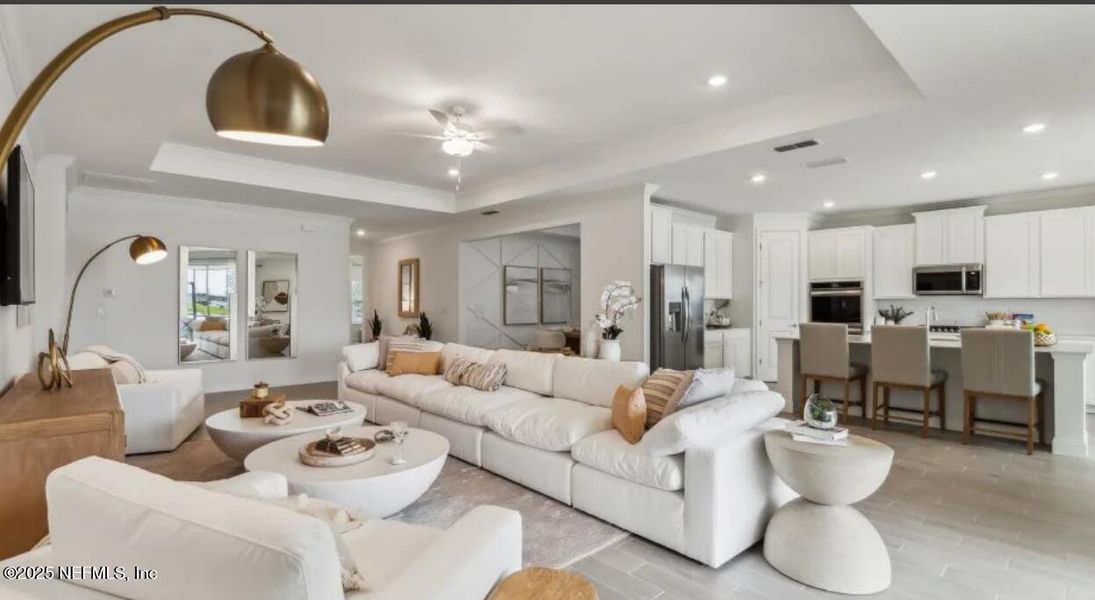 Furnished interior view inside a new home in Silver Meadows at SilverLeaf: Silver Meadows 60s, St. Augustine (Image 14).