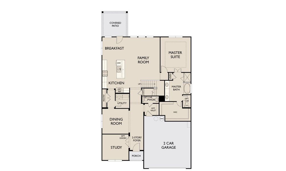 2D floor plan layout for the Odessa by Ashton Woods in Megan's Landing 50's, Castroville, TX (Image 2). 2D floor plan layout for the Odessa by Ashton Woods in Megan's Landing 50's, Castroville, TX (Image 2).