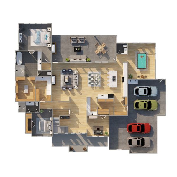 2D floor plan layout for the Denali by Cope Homes in Hidden Valley 1, Princeton, TX (Image 4). 2D floor plan layout for the Denali by Cope Homes in Hidden Valley 1, Princeton, TX (Image 4).
