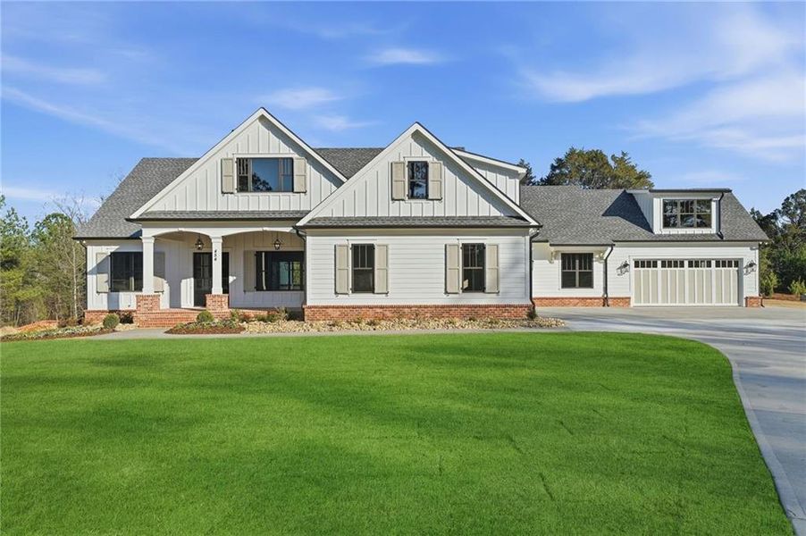 Front exterior of a new home in , White, GA, highlighting curb appeal (Image 24). Front exterior of a new home in , White, GA, highlighting curb appeal (Image 24).