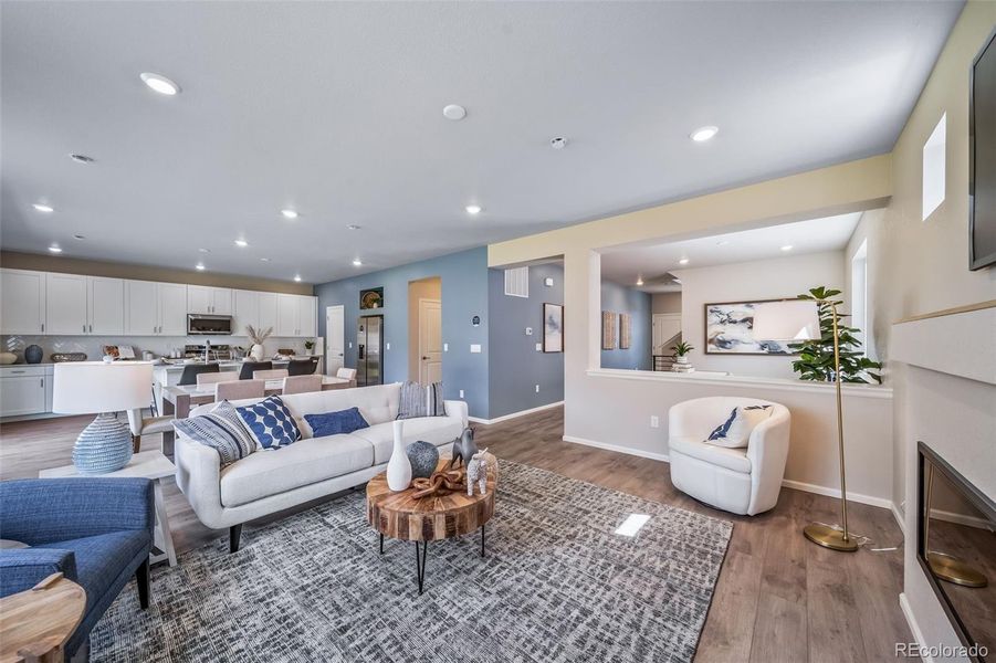 Furnished interior view inside a new home in Thompson River Ranch, Johnstown (Image 12).